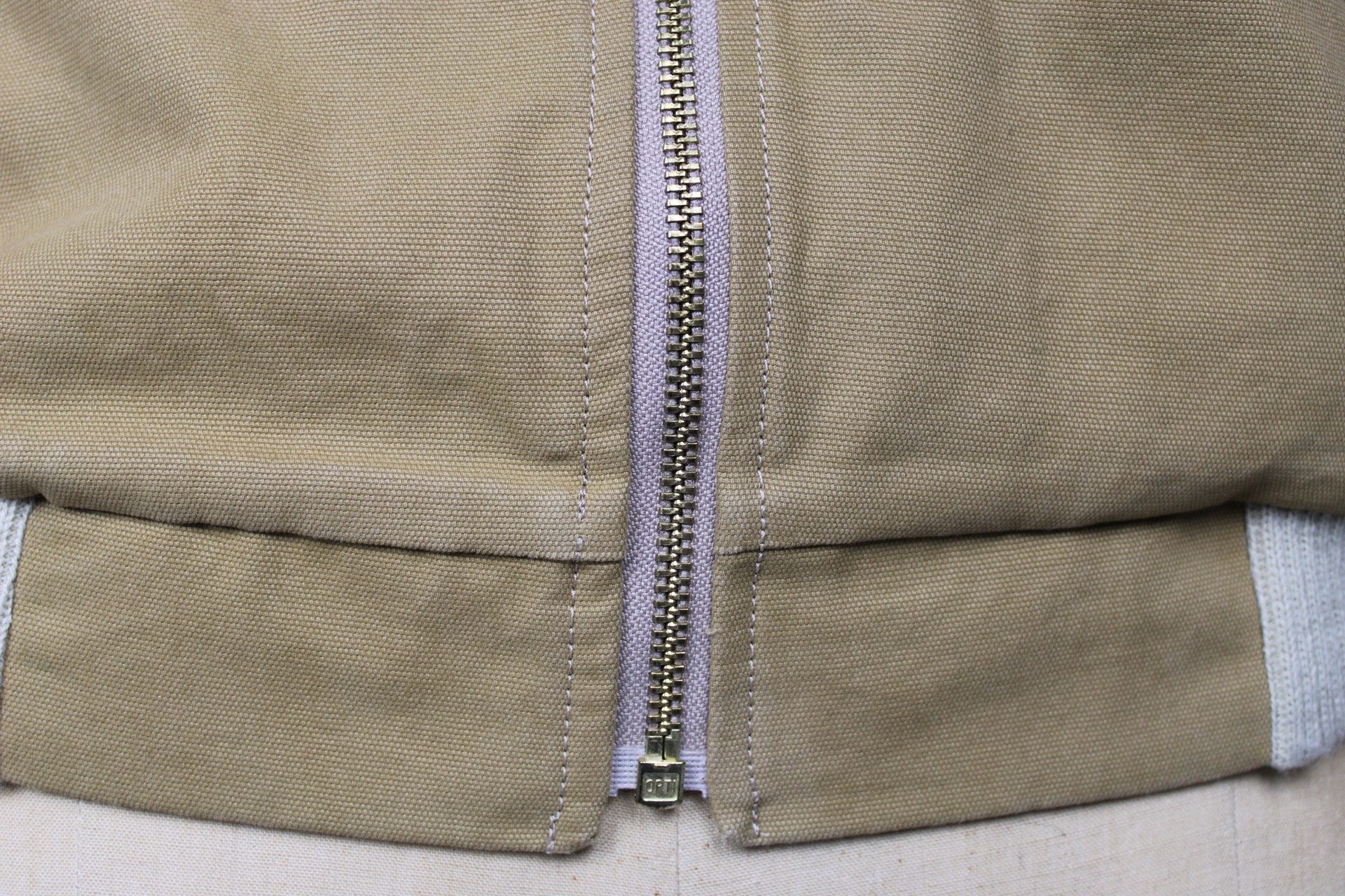 Bomber Jacket leather detail