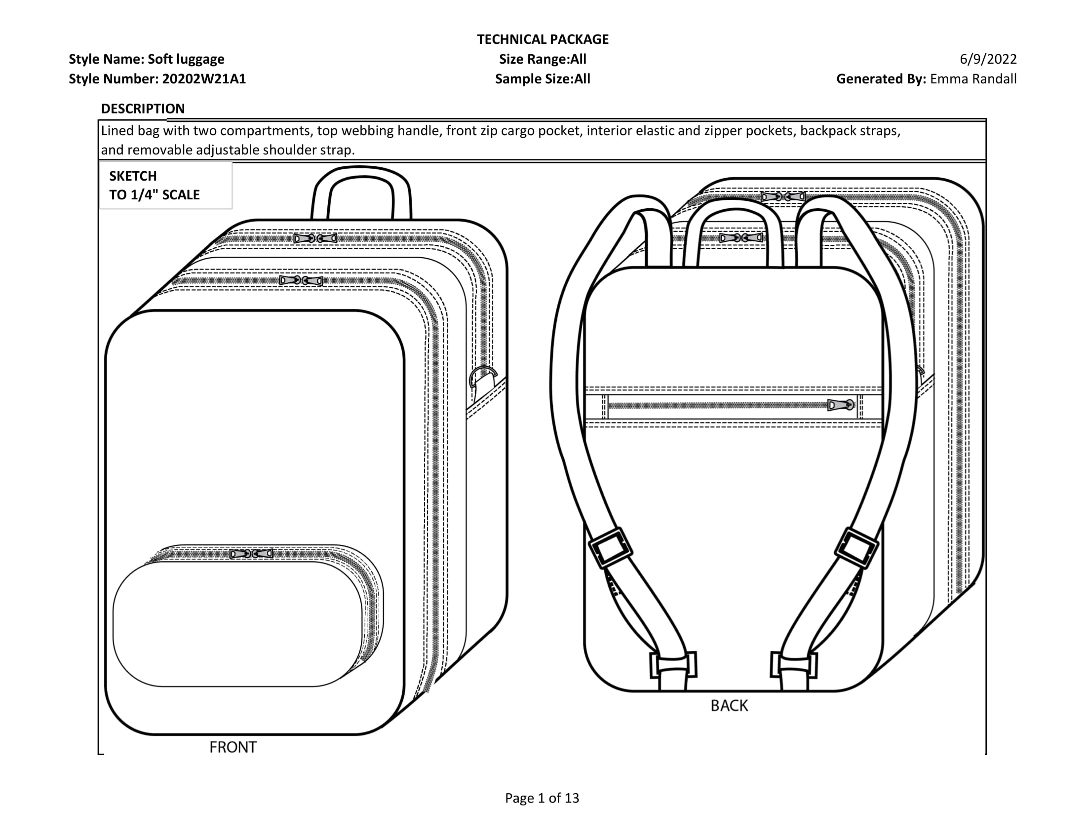 Backpack tech pack page 1