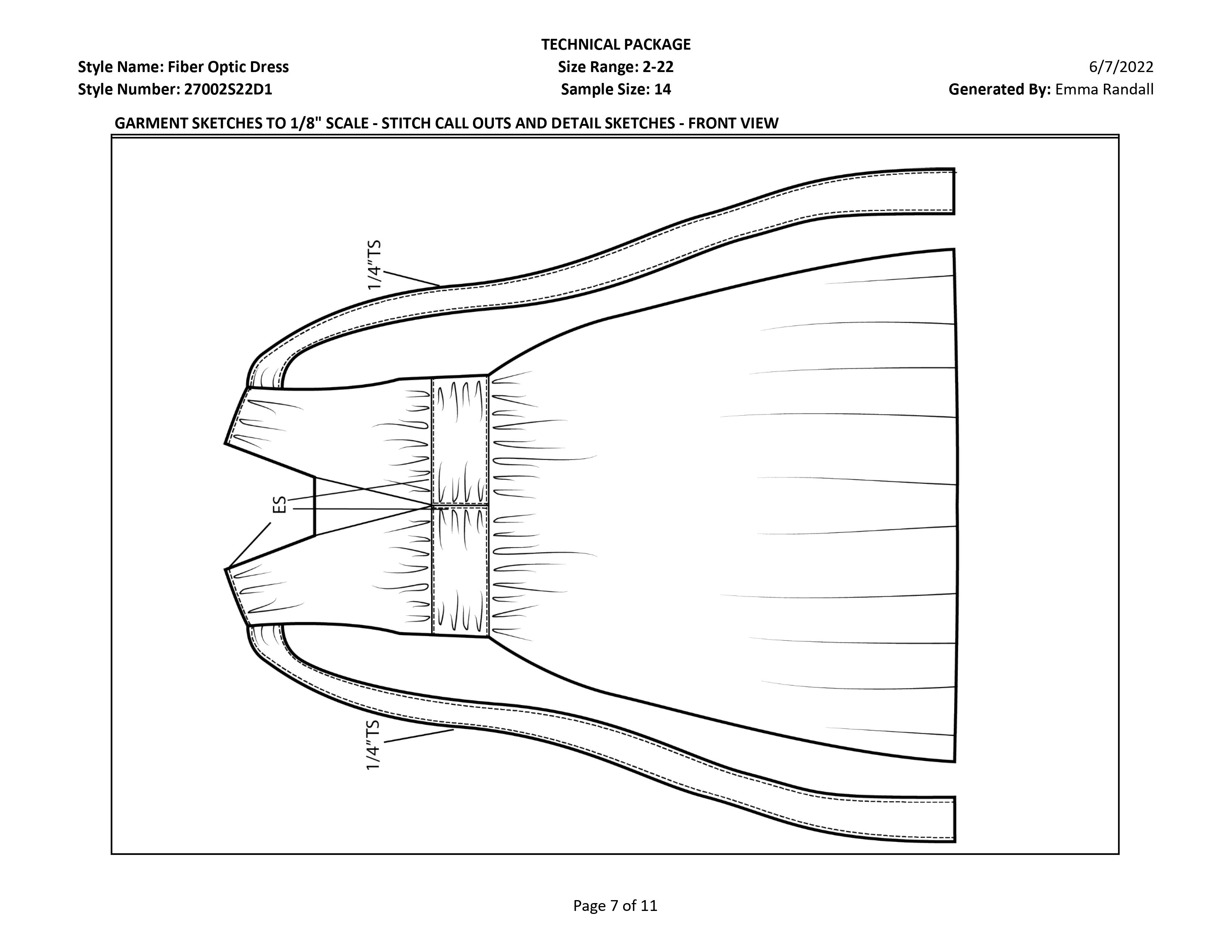Fiber Optic Dress tech pack page 7